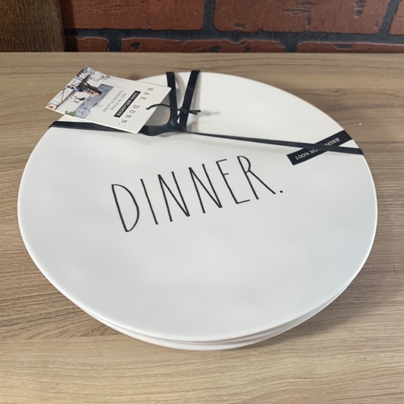 Rae Dunn Dining Nwt Rae Dunn Dinner Plates Set Of 4 Melamine Poshmark